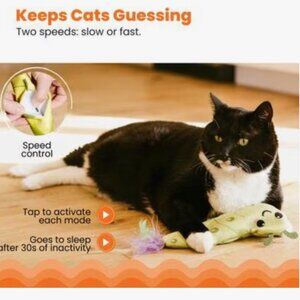 PET: Wiggle Worm Electronic Flopping Cat Toy